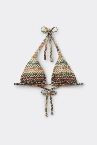 Calzedonia TriáNgulo Bikini Elegant Ethnic Mujer Verde TamañO 5-image