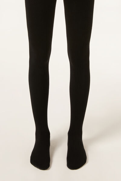 Calzedonia Collant Soft con Cashmere Bambina Bambina Nero Velikost 6-8
