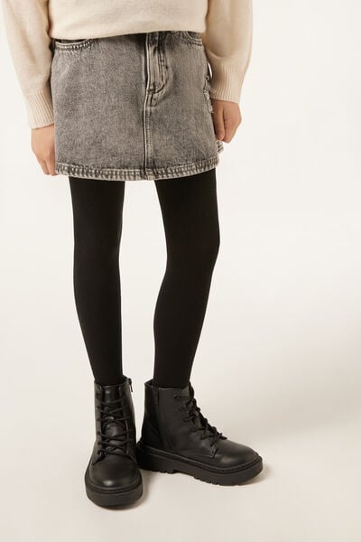 Calzedonia Collant Soft con Cashmere Bambina Bambina Nero Taglia 8-10 ANNI