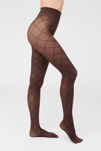 Calzedonia Collant à Losanges Femme Taille M/L-image
