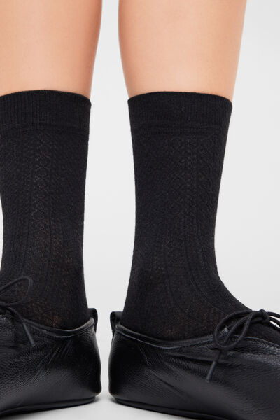 Calzedonia Calcetines con Cashmere Labor Mujer Negro Tamaño TU