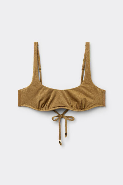 Calzedonia Top Camiseta Bikini Sophisticated Shine Mujer Marrón Tamaño 3