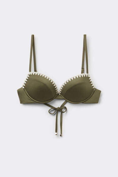 Calzedonia Push-up Relleno Bikini Refined Shine Mujer Verde