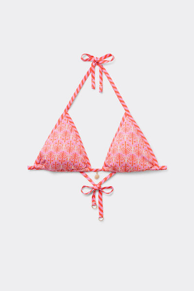 Calzedonia Triángulo Bikini Pop Palms Mujer Rosa