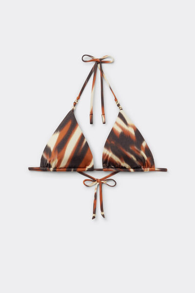 Calzedonia Triángulo Bikini Savage Shades Mujer Marrón