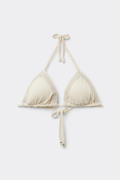 Calzedonia Triángulo Bikini Silky Twist Blanco