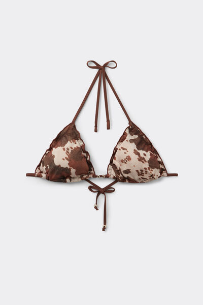 Calzedonia Top de bikini triángulo Rodeo Doll Mujer Marrón Tamaño 4