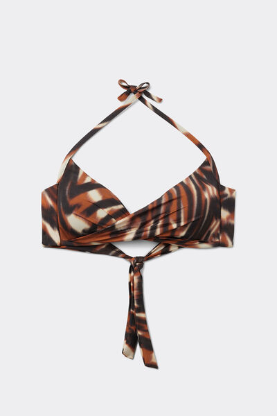 Calzedonia Bikini Triángulo Relleno Gradual Savage Shades Mujer Marrón