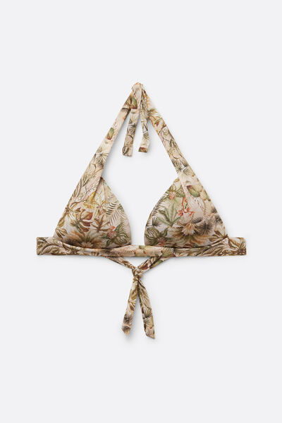 Calzedonia Bikini Triángulo Relleno Tropical Foliage Mujer Impreso Tamaño 5