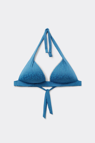 Calzedonia Triángulo Relleno Bikini Sea Corals Mujer Azul