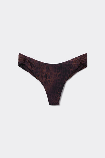 Calzedonia Braguita brasileña de bikini Dark Animalier Mujer Marrón
