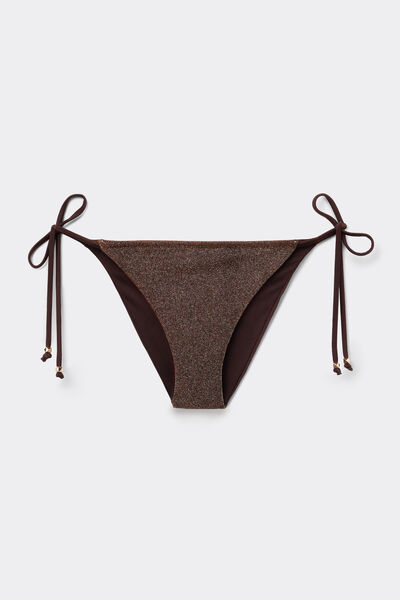 Calzedonia Braguitas Cordones Bikini Brown Glitter Mujer
