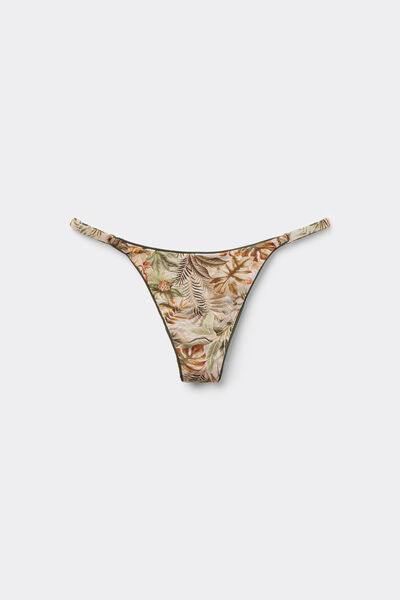 Calzedonia Bikini Tanga Tropical Foliage Mujer Impreso