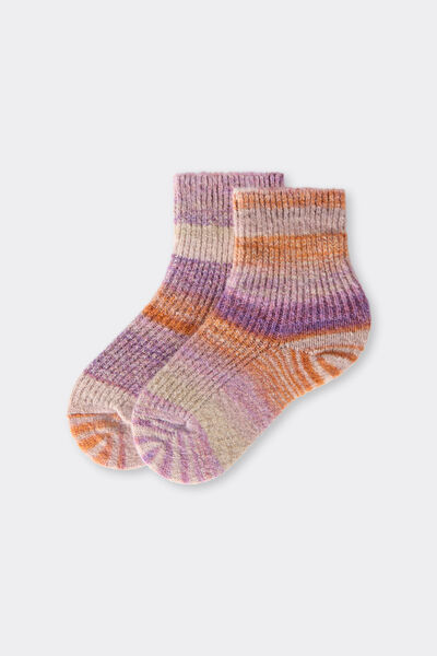 Calzedonia Calcetines con Lana Niña Unisex Violeta