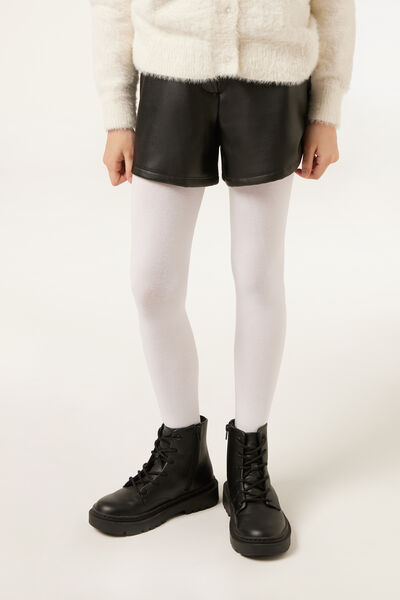 Calzedonia Collant Soft con Cashmere Bambina Bambina Bianco Velikost 8-10
