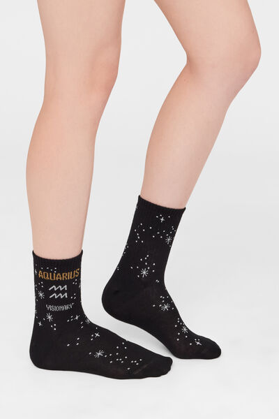 Calzedonia Calcetines Astrology Collection Mujer Negro Tamaño TU