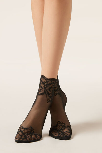Calzedonia Calcetines Tul y Encaje Mujer