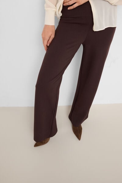 Calzedonia PantalóN Palazzo Punto Milano Mujer MarróN TamañO XS-image