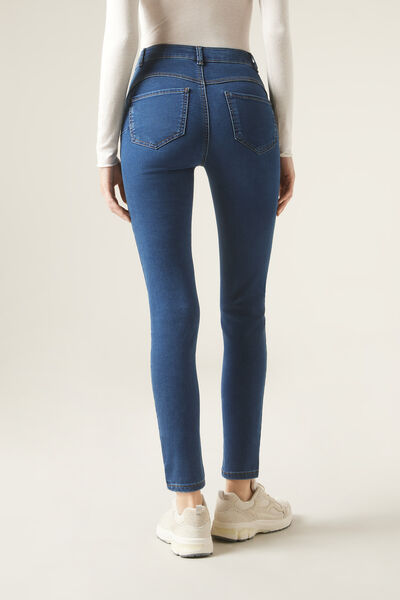 Calzedonia Vaquero push up cintura alta soft touch Mujer