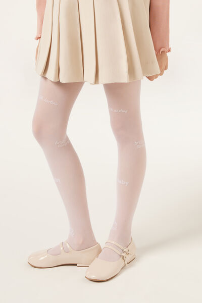 Calzedonia Collant Velati Eleganti Bambina Bambina Bianco Taglia 10-13 ANNI
