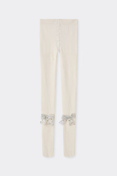 Calzedonia Collant Paillettes da Bambina Bambina Bianco Velikost 2-4