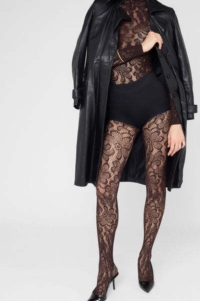 Calzedonia Pantis de Rejilla Flores Pop Mujer