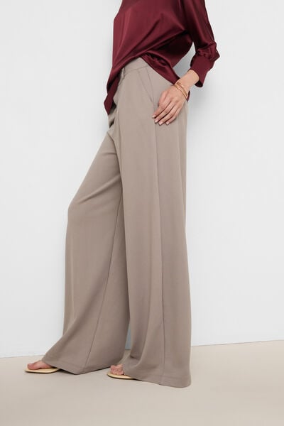 Calzedonia PantalóN Palazzo Plisado Mujer Natural TamañO XS-image