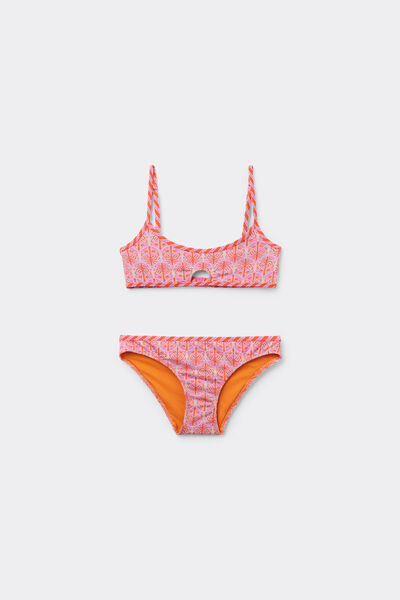 Calzedonia Bikini Dos Piezas Niña Pop Palms Chica Rosa