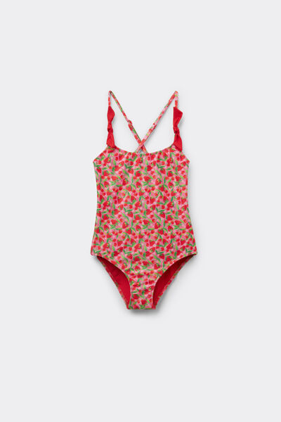 Calzedonia Bañador Una Pieza de Niña Strawberry Party Chica Impreso