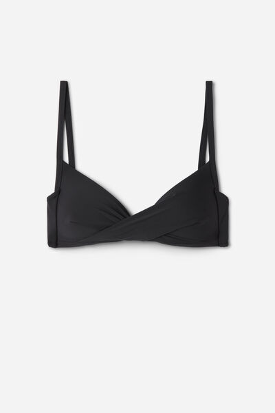 Calzedonia Bikini cruzado triángulo con relleno gradual Indonesia Negro