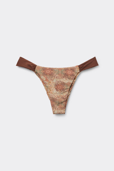 Calzedonia Brasileñas Bikini Ethnic Boho Mujer Marrón Tamaño L