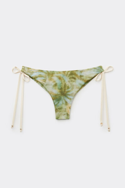 Calzedonia Braga de Bikini Brasileña Blurred Palms Mujer Verde