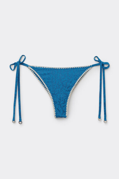 Calzedonia Brasileña Lazos Bikini Sea Corals Mujer Azul Tamaño M