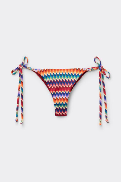 Calzedonia Brasileña Cordones Bikini Vibrant Chevron Mujer Impreso