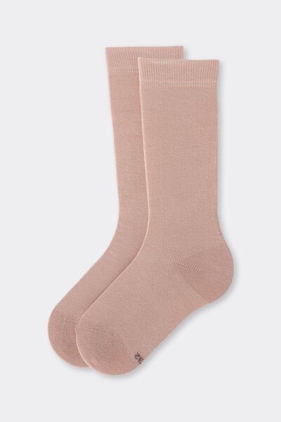 Calzedonia Calcetines Largos en Algodón Niños Unisex Rosa Tamaño 37-39