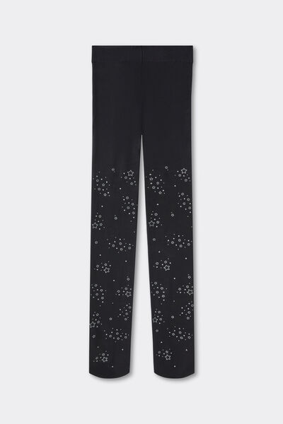 Calzedonia Collant Coprenti in Fantasia Bambina Bambina Nero Velikost 8-10