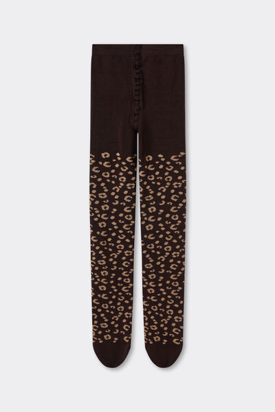 Calzedonia Collant Animalier da Bambina Bambina Marrone Velikost 8-10