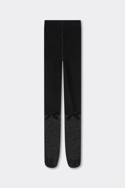 Calzedonia Collant Longuette Strass Bambina Bambina Nero Velikost 6-8