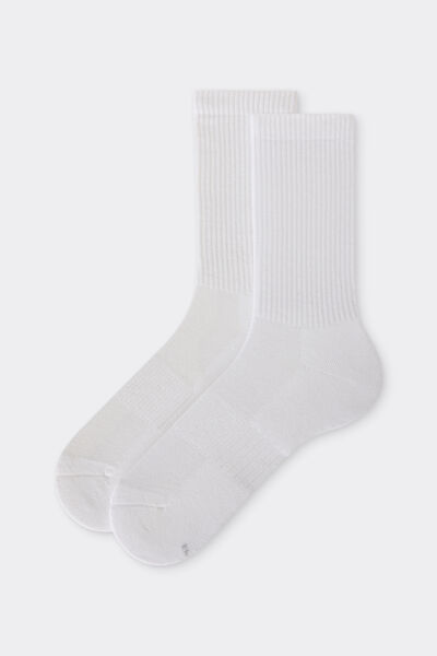 Calzedonia Calcetines Deportivos para Hombre Blanco Tamaño 44-45