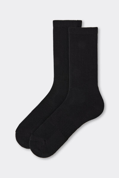Calzedonia Calcetines Deportivos para Hombre Negro Tamaño 42-43