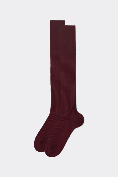 Calzedonia Calcetín largo de hilo de escocia de canalé para hombre