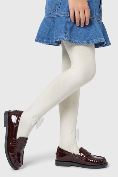 Calzedonia Collant Velati con Fiocco Bambina Bambina Naturale Velikost 8-10