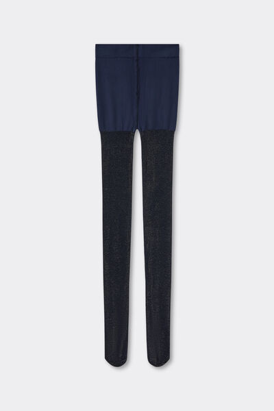 Calzedonia Collant Coprenti Glitter Bambina Bambina Blu Velikost 8-10