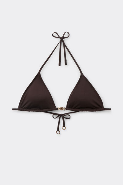 Triangel-Bikinioberteil Minimal Fit Frau Schwarz Größe
