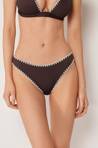 Bikinihose Bicolor Embroidery Frau