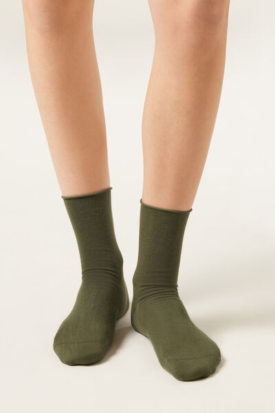 Knöchelsocken aus Soft Cotton Ohne Gummi Frau