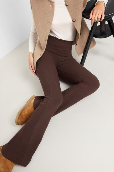Flare-Hose aus Modal und Kaschmir Frau