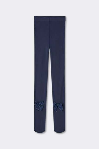 Calzedonia Collant Velati con Fiocco Bambina Bambina Blu Velikost 8-10