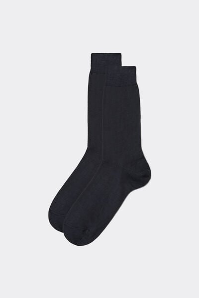 Kurze Herrensocken mit Fil d‘Ecosse Mann Grau Größe