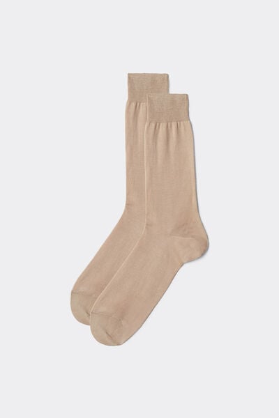 Kurze Herrensocken mit Fil d‘Ecosse Mann Grau Größe